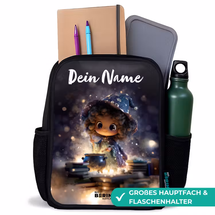 Kinderrucksack mit Namen - Schwarz - Magische Nacht der Magie — 8