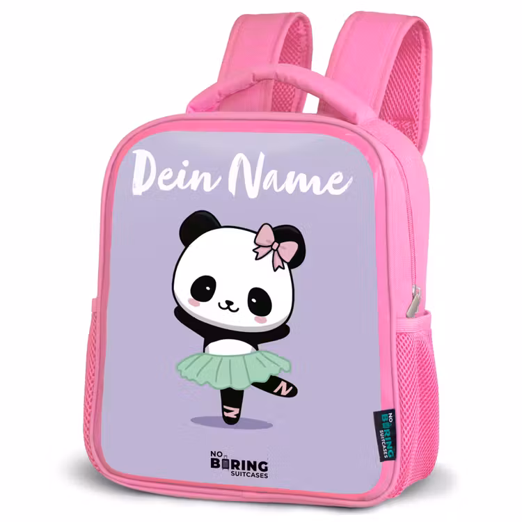 Kinderrucksack mit Namen - Rosa - Kawai - Ballett - Panda — 4