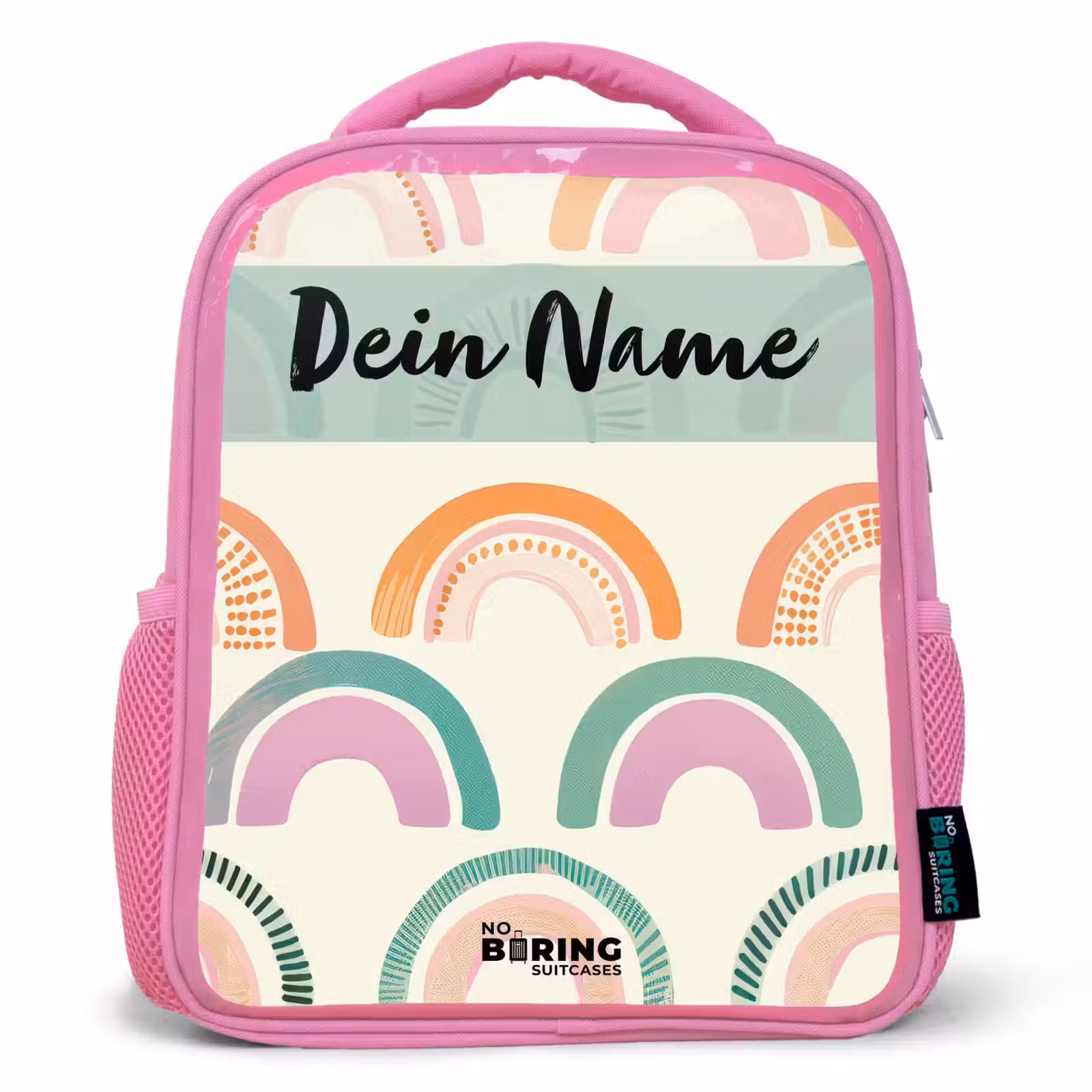 Rucksack Kind - Rosa - Regenbogen - Pastell - Muster — 1