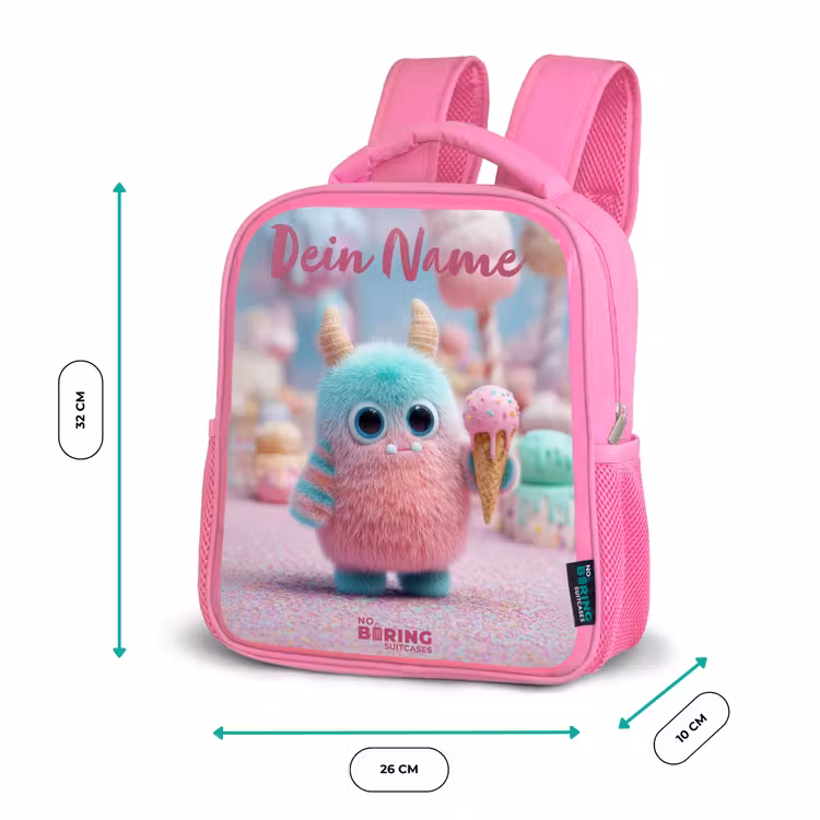 Rucksack Kind - Rosa - Süßes Monster Süßigkeiten Abenteuer — 2