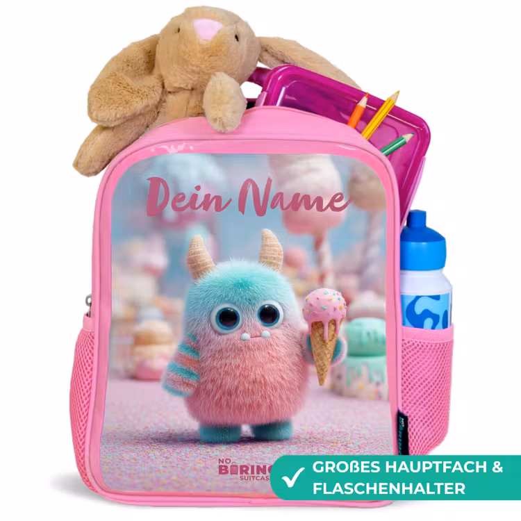 Rucksack Kind - Rosa - Süßes Monster Süßigkeiten Abenteuer — 3
