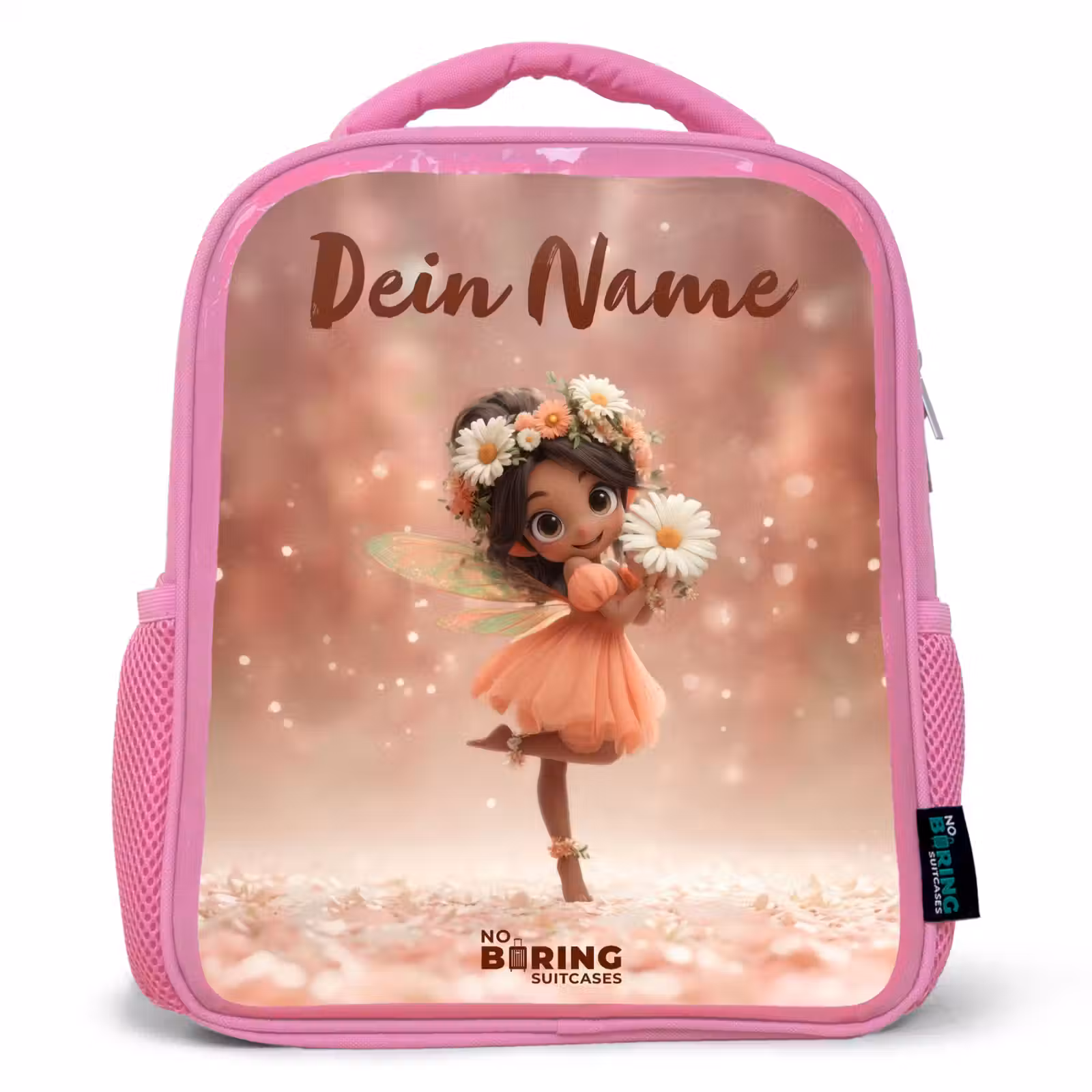 Rucksack Kind - Rosa - Fee mit Gänseblümchen — 1