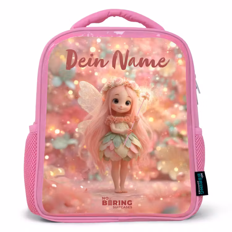 Rucksack Kind - Rosa - Blumenfee in rosa Märchenwelt — 1