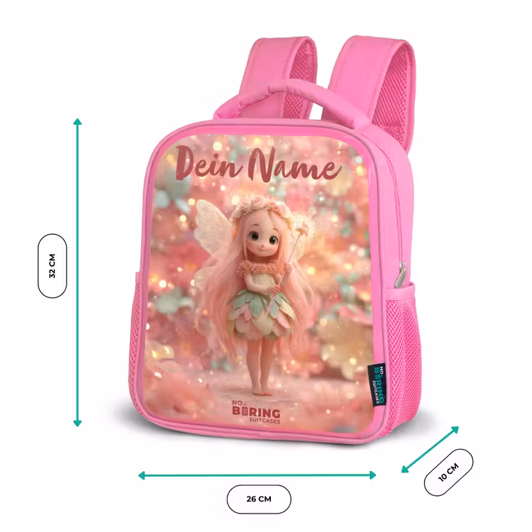 Rucksack Kind - Rosa - Blumenfee in rosa Märchenwelt — 2