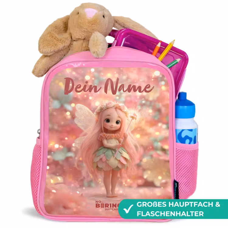 Rucksack Kind - Rosa - Blumenfee in rosa Märchenwelt — 3