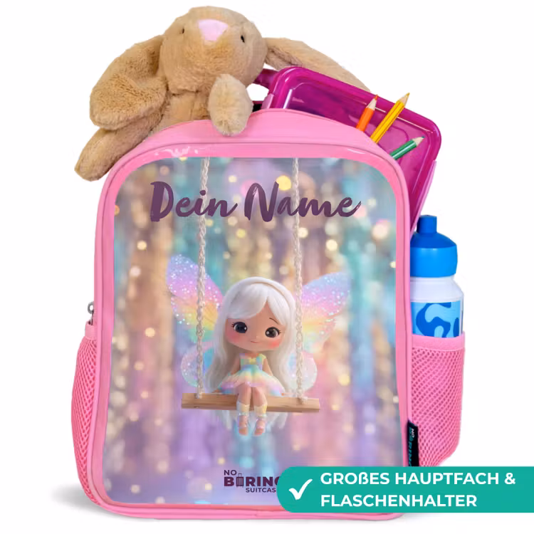Rucksack Kind - Rosa - Fee - Elf - Regenbogen — 3