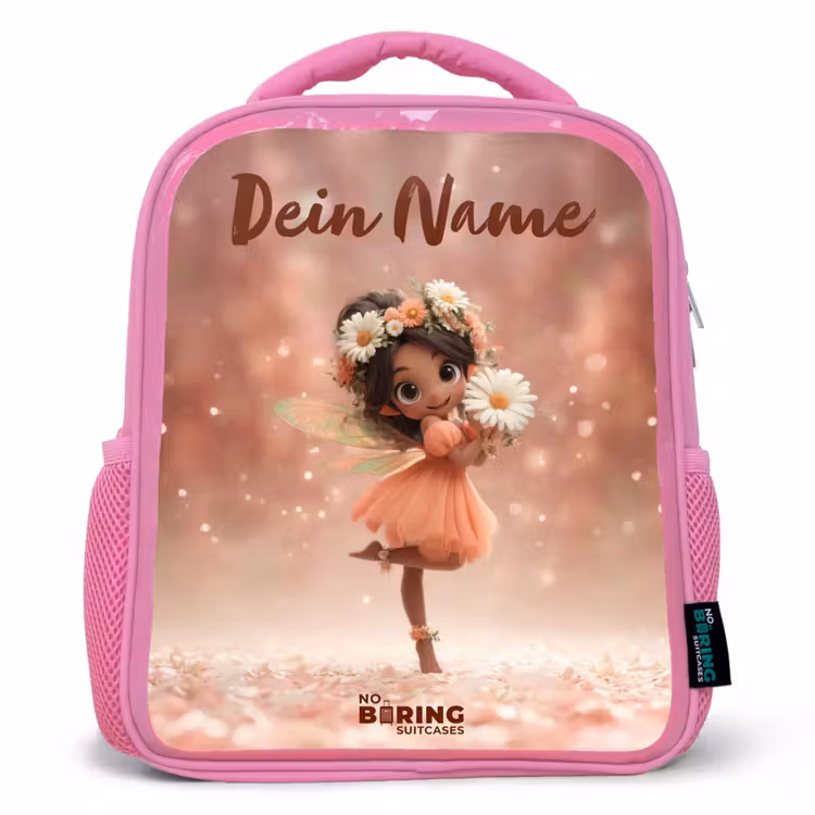 Rucksack Kind - Rosa - Fee mit Gänseblümchen — 1