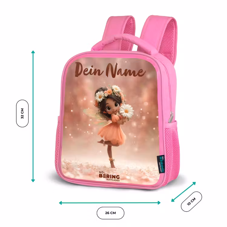 Rucksack Kind - Rosa - Fee mit Gänseblümchen — 2