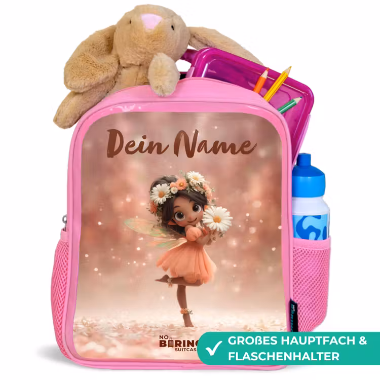 Rucksack Kind - Rosa - Fee mit Gänseblümchen — 3