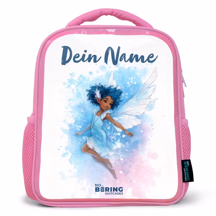 Rucksack Kind - Rosa - Fliegende Fee in Blautönen — 1