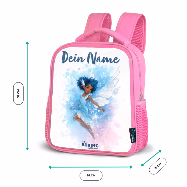 Rucksack Kind - Rosa - Fliegende Fee in Blautönen — 2
