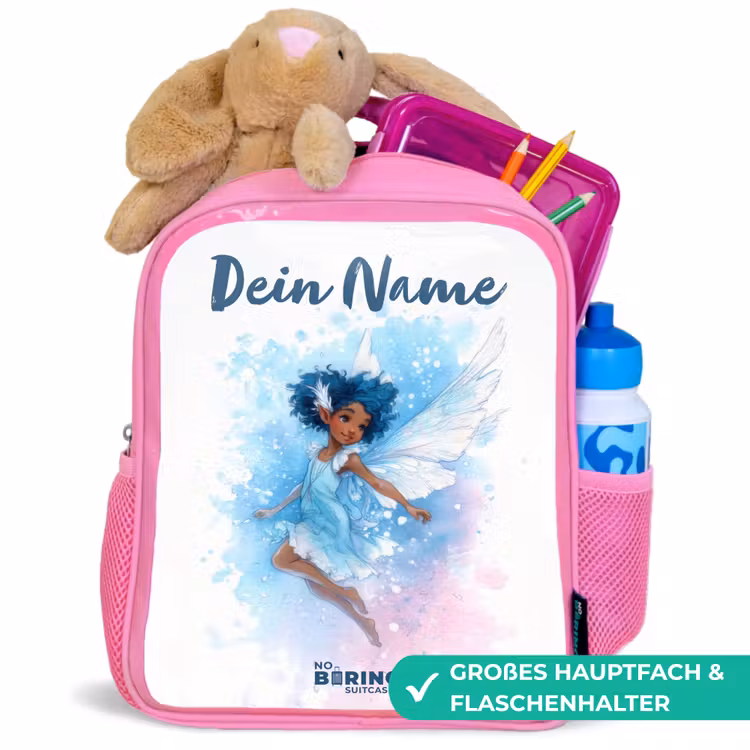 Rucksack Kind - Rosa - Fliegende Fee in Blautönen — 3