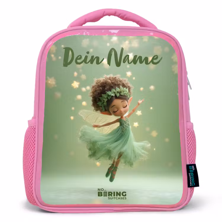 Rucksack Kind - Rosa - Tanzende Fee in grünem Licht — 1