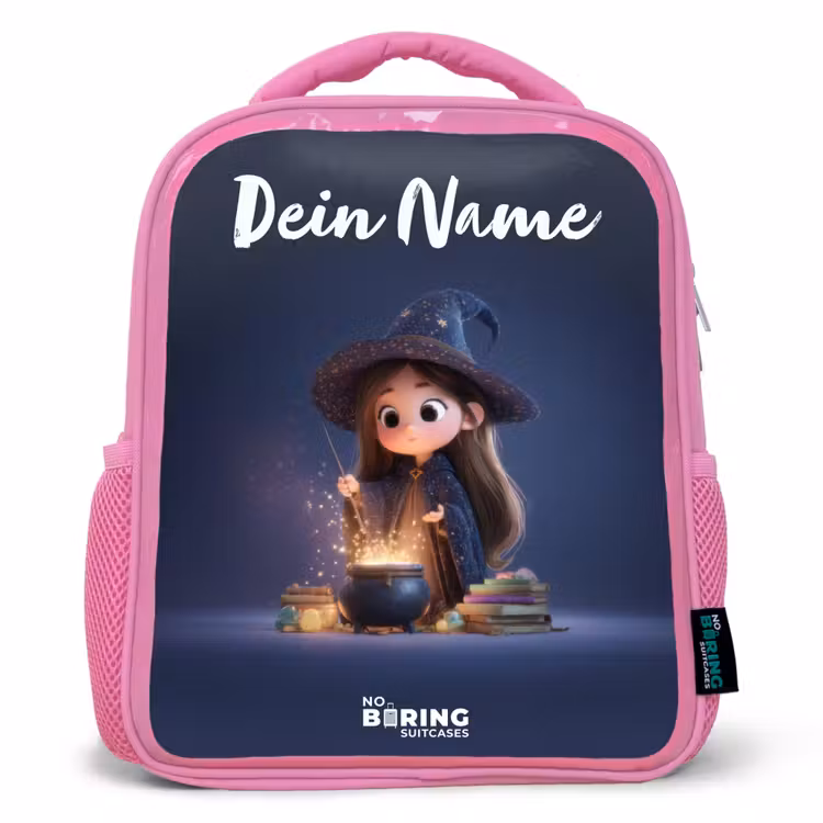 Rucksack Kind - Rosa - Verwunschenes Mädchen mit Kessel — 1