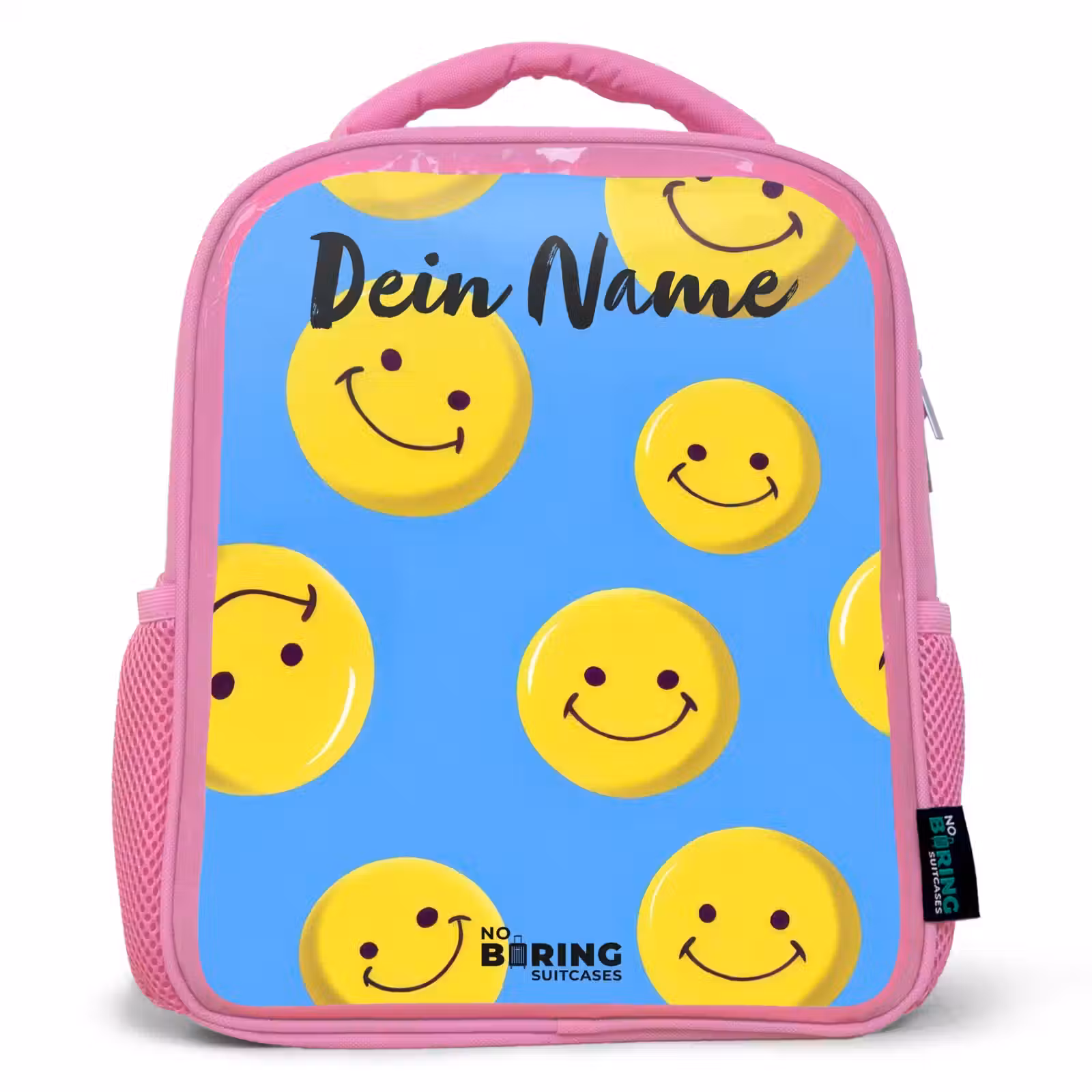 Rucksack Kind - Rosa - Fröhlicher Smiley-Regen — 1