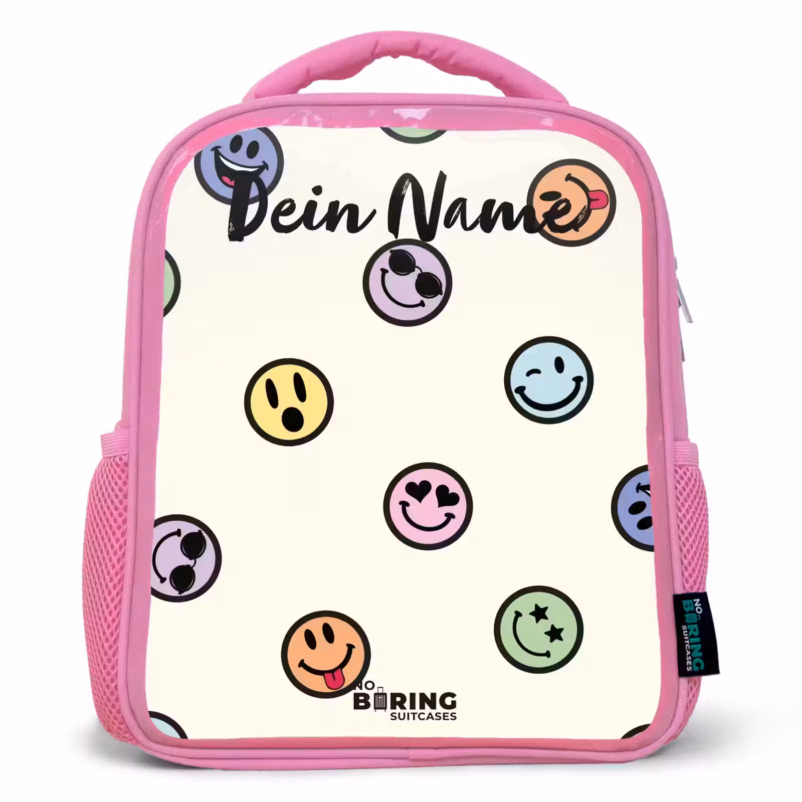 Rucksack Kind - Rosa - Verspielter Smiley-Mix — 1