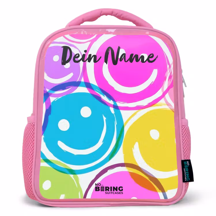 Rucksack Kind - Rosa - Bunte Lächel-Explosion — 1