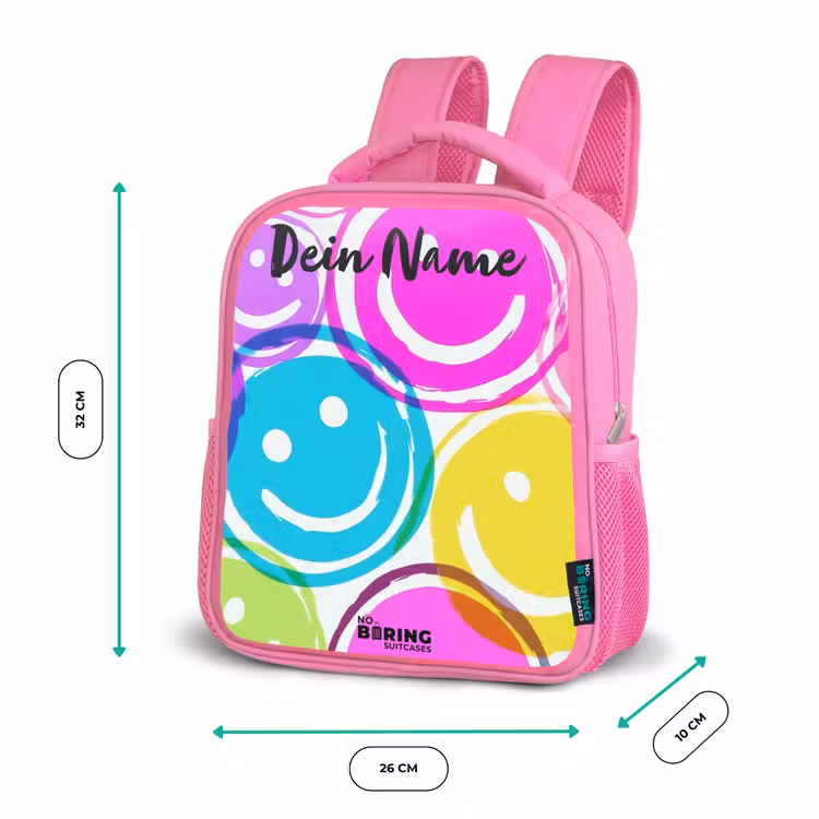 Rucksack Kind - Rosa - Bunte Lächel-Explosion — 2