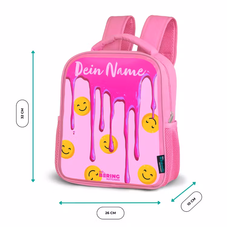 Rucksack Kind - Rosa - Farbe - Smiley - Rosa — 2