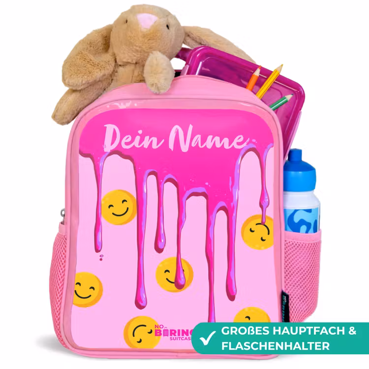 Rucksack Kind - Rosa - Farbe - Smiley - Rosa — 3