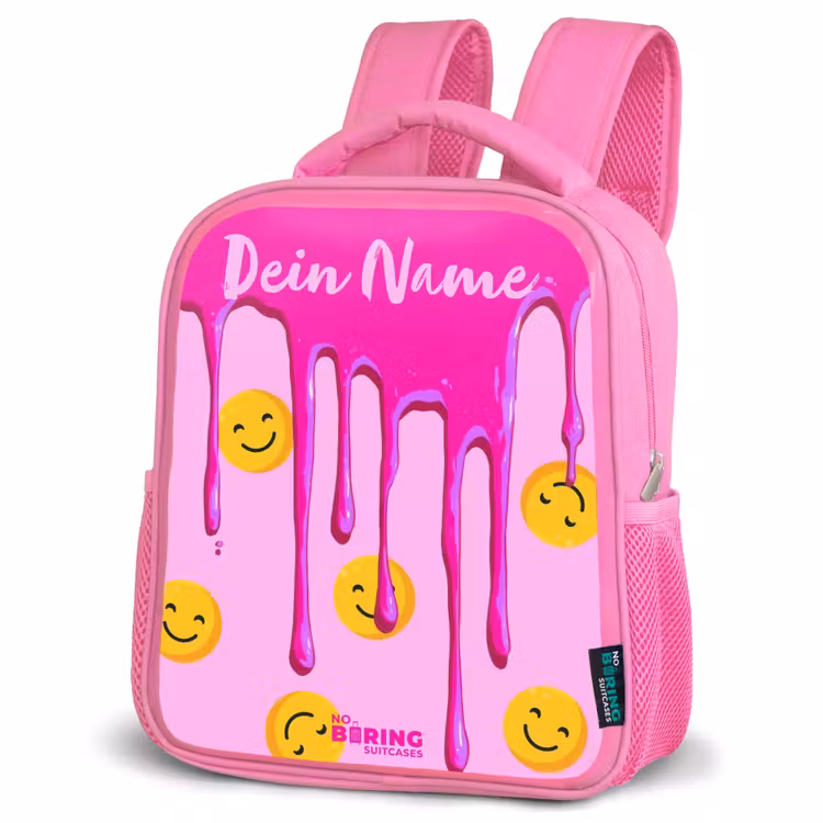 Rucksack Kind - Rosa - Farbe - Smiley - Rosa — 4