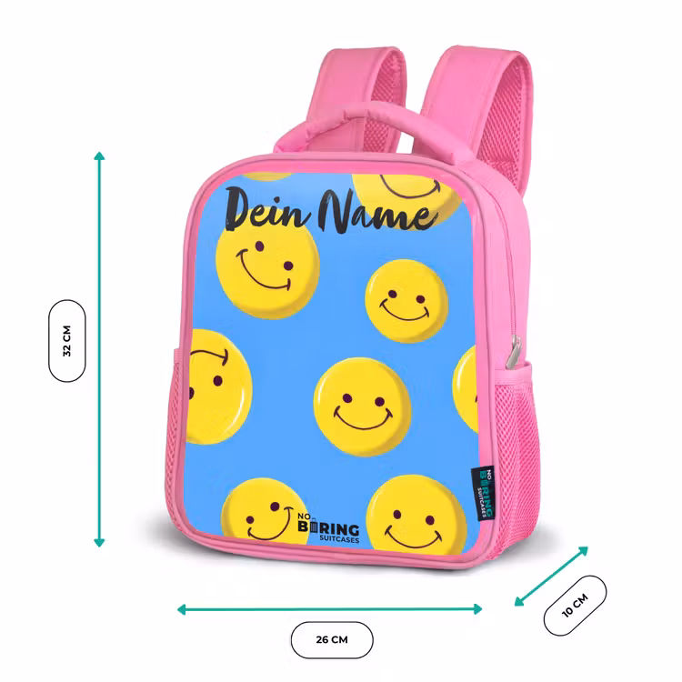 Rucksack Kind - Rosa - Fröhlicher Smiley-Regen — 2