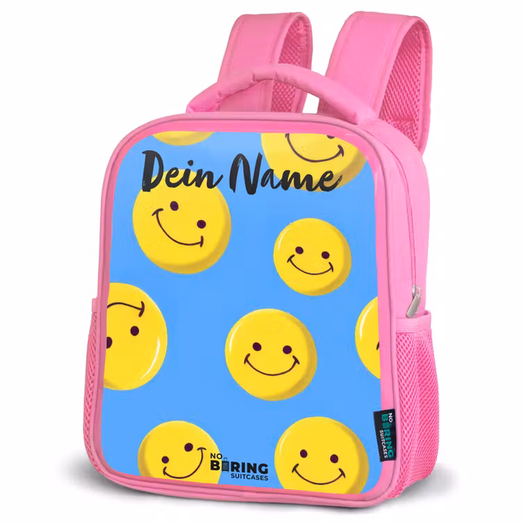 Rucksack Kind - Rosa - Fröhlicher Smiley-Regen — 4