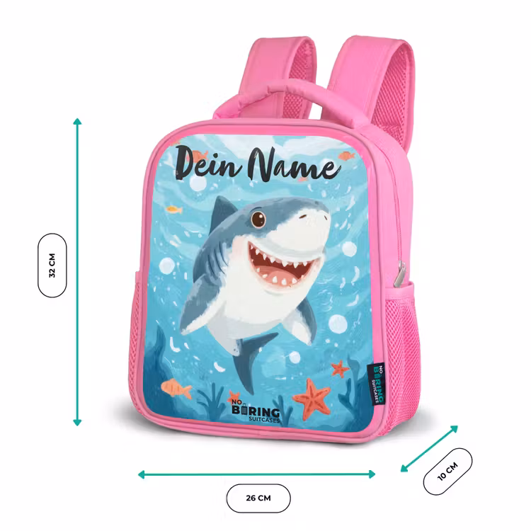 Rucksack Kind - Rosa - Hai - Wasser - Meer — 2
