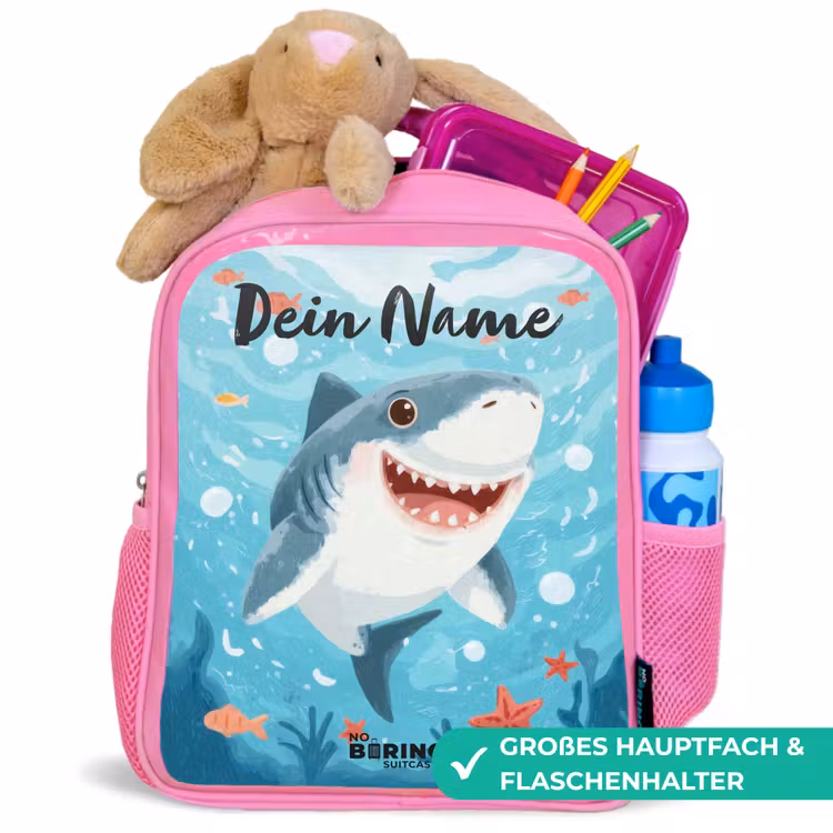 Rucksack Kind - Rosa - Hai - Wasser - Meer — 3
