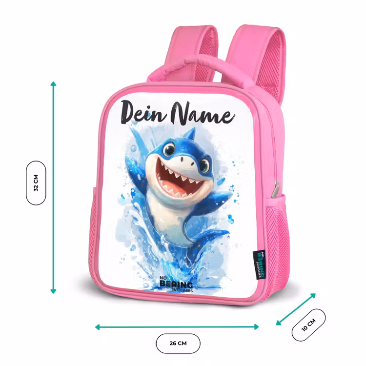 Rucksack Kind - Rosa - Hai - Zähne - Wasser — 2