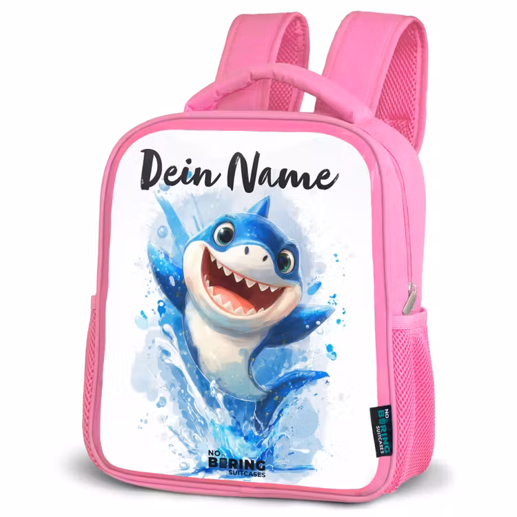 Rucksack Kind - Rosa - Hai - Zähne - Wasser — 4