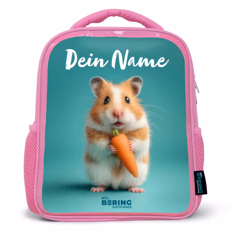 Rucksack Kind - Rosa - Hamster - Karotte - Tier — 1