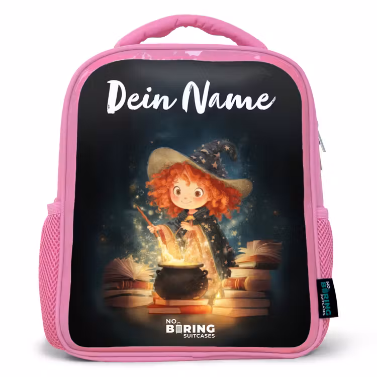 Rucksack Kind - Rosa - Hexe mit funkelndem Trank — 1