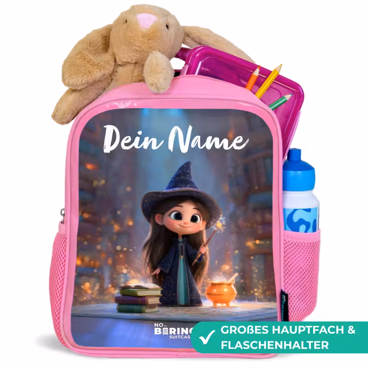 Rucksack Kind - Rosa - Kleine Zauberin in der Bibliothek — 3