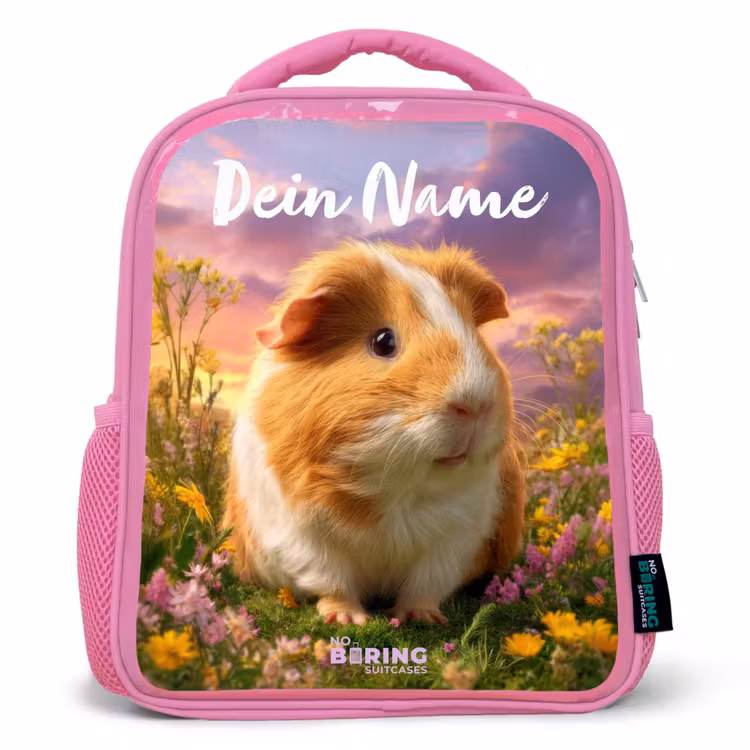 Rucksack Kind - Rosa - Meerschweinchen - Natur - Tier — 1