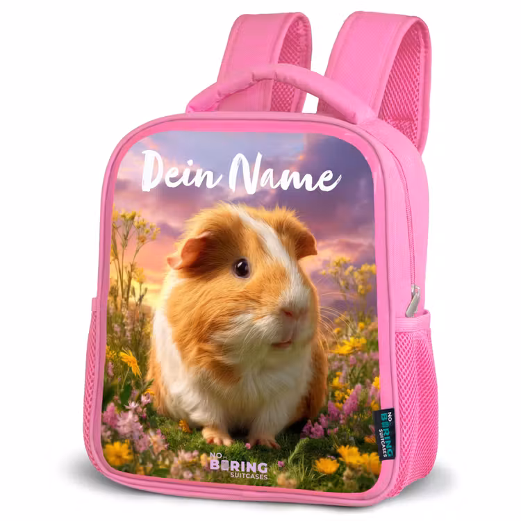 Rucksack Kind - Rosa - Meerschweinchen - Natur - Tier — 4