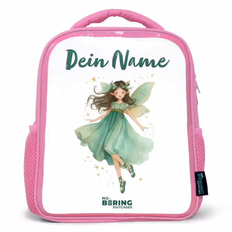 Rucksack Kind - Rosa - Schwebende grüne Elfe — 1