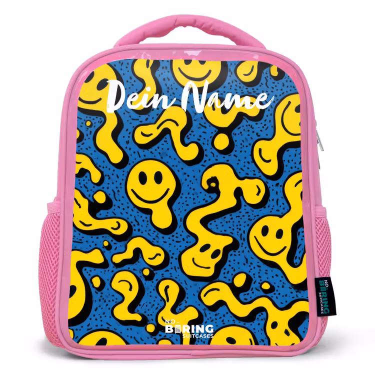 Rucksack Kind - Rosa - Smiley - Gelb - Blau — 1