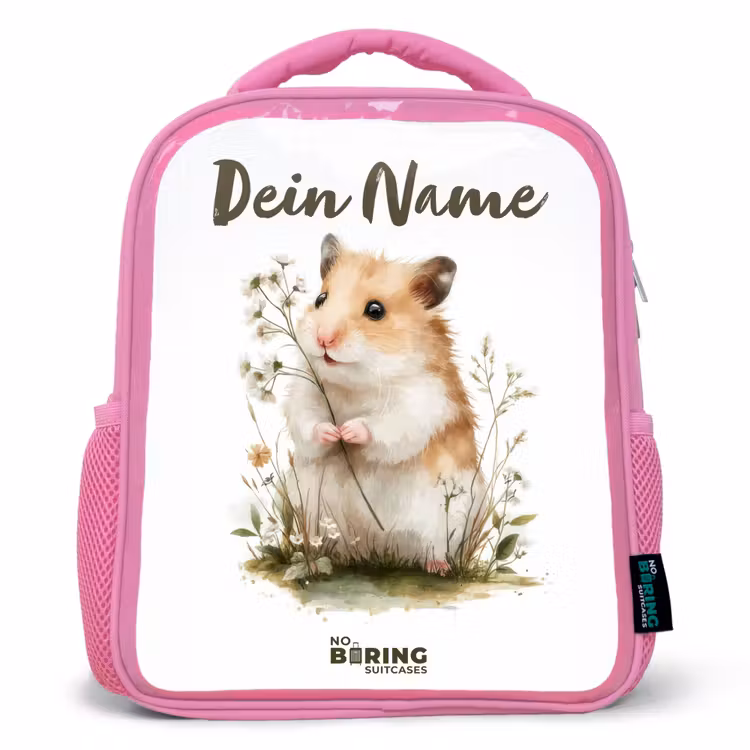 Rucksack Kind - Rosa - Tier - Natur - Hamster — 1