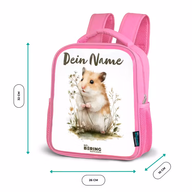 Rucksack Kind - Rosa - Tier - Natur - Hamster — 2