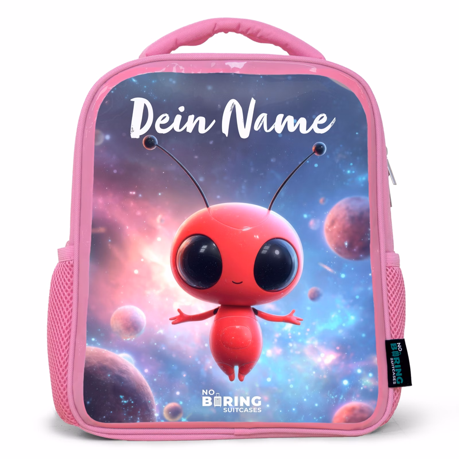Rucksack Kind - Rosa - Rotes Raumwesen im kosmischen Tanz — 1
