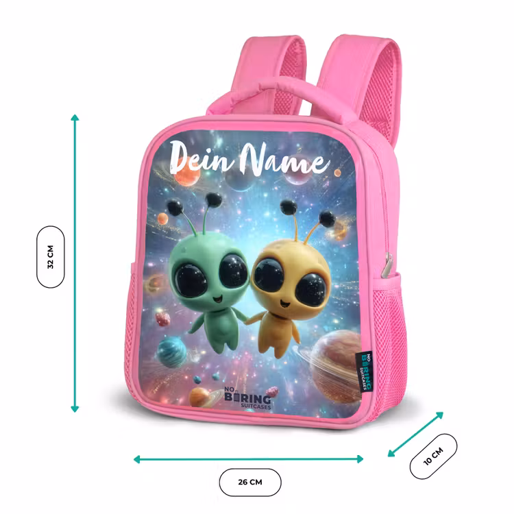 Rucksack Kind - Rosa - Fröhliche außerirdische Freunde — 2