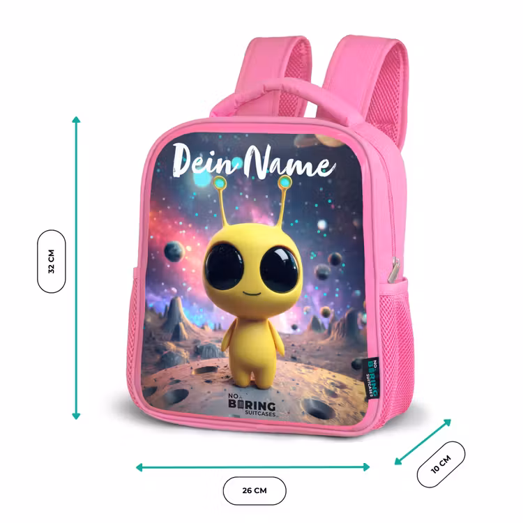 Rucksack Kind - Rosa - Fröhlicher kleiner Außerirdischer — 2