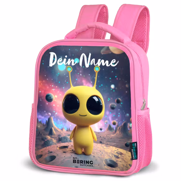 Rucksack Kind - Rosa - Fröhlicher kleiner Außerirdischer — 4