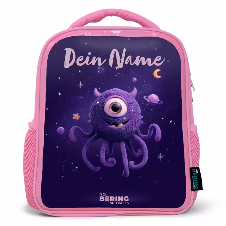 Rucksack Kind - Rosa - Kosmisches Tentakelmonster — 1