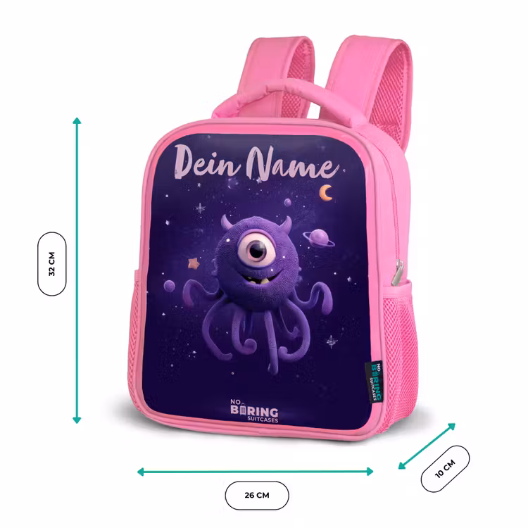 Rucksack Kind - Rosa - Kosmisches Tentakelmonster — 2