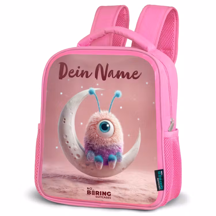 Rucksack Kind - Rosa - Mondwippe mit Fluffy Weasel — 4