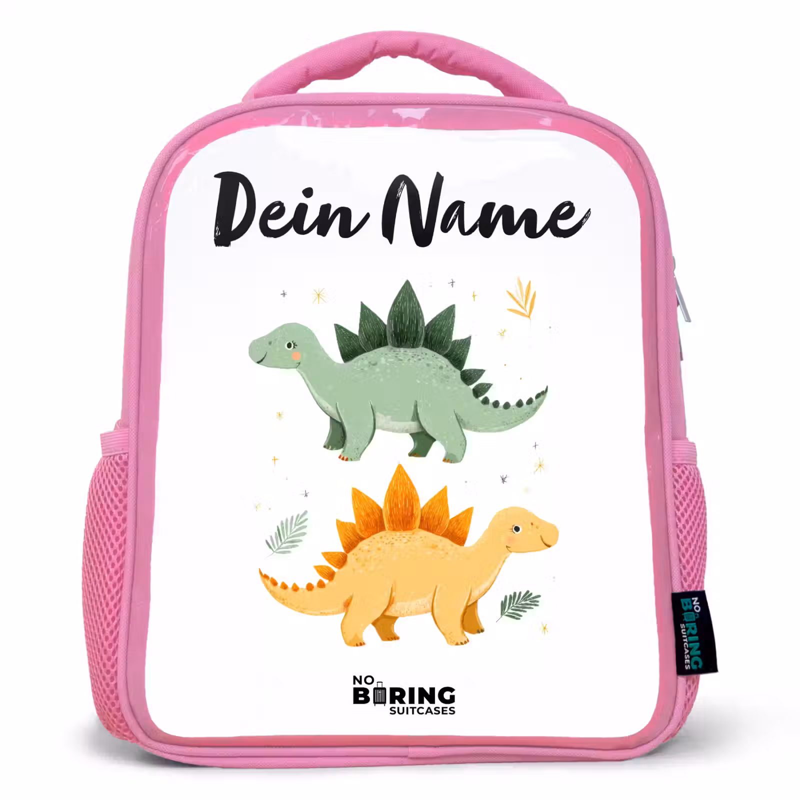 Rucksack Kind - Rosa - Dinos - Tiere - Grün - Orange — 1