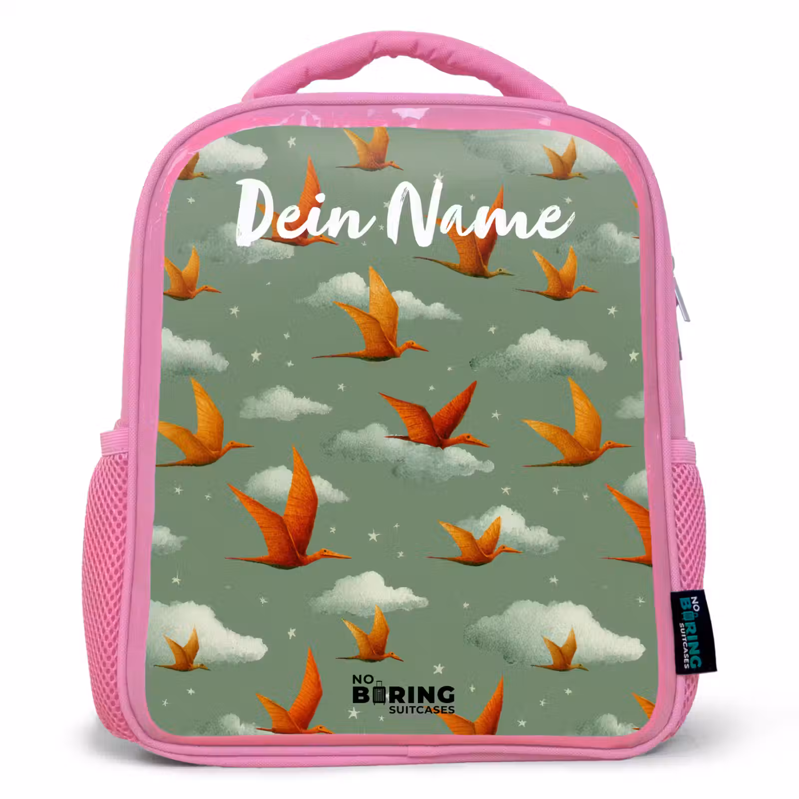 Rucksack Kind - Rosa - Muster - Dino - Flugsaurier — 1