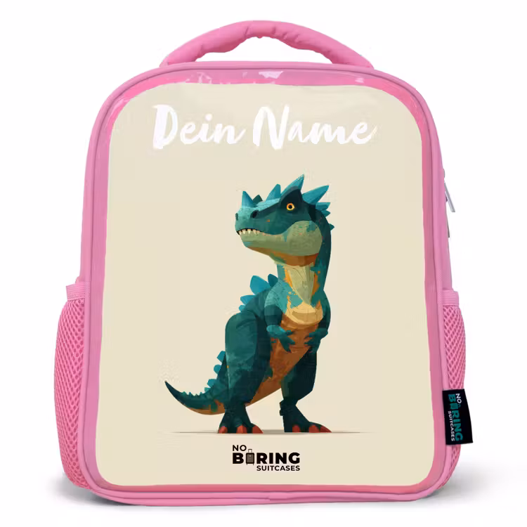 Rucksack Kind - Rosa - Dino - Tier - Grün — 1